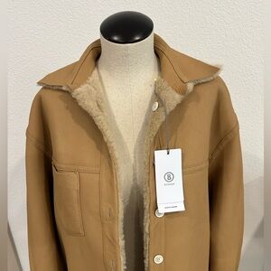 Bogner camel leather Jacket with Shearling Lining